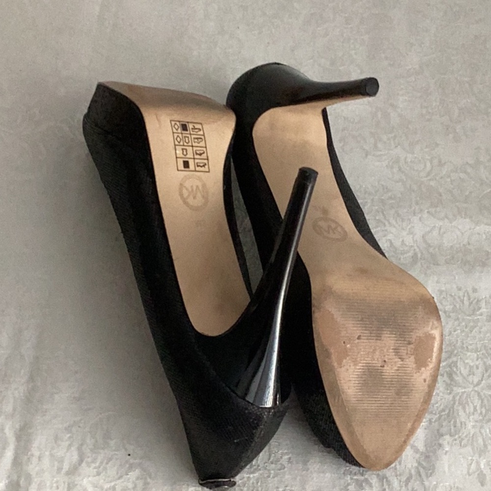 Michael Kors Black Open-Toe High Heel Pumps - Picture 6 of 9